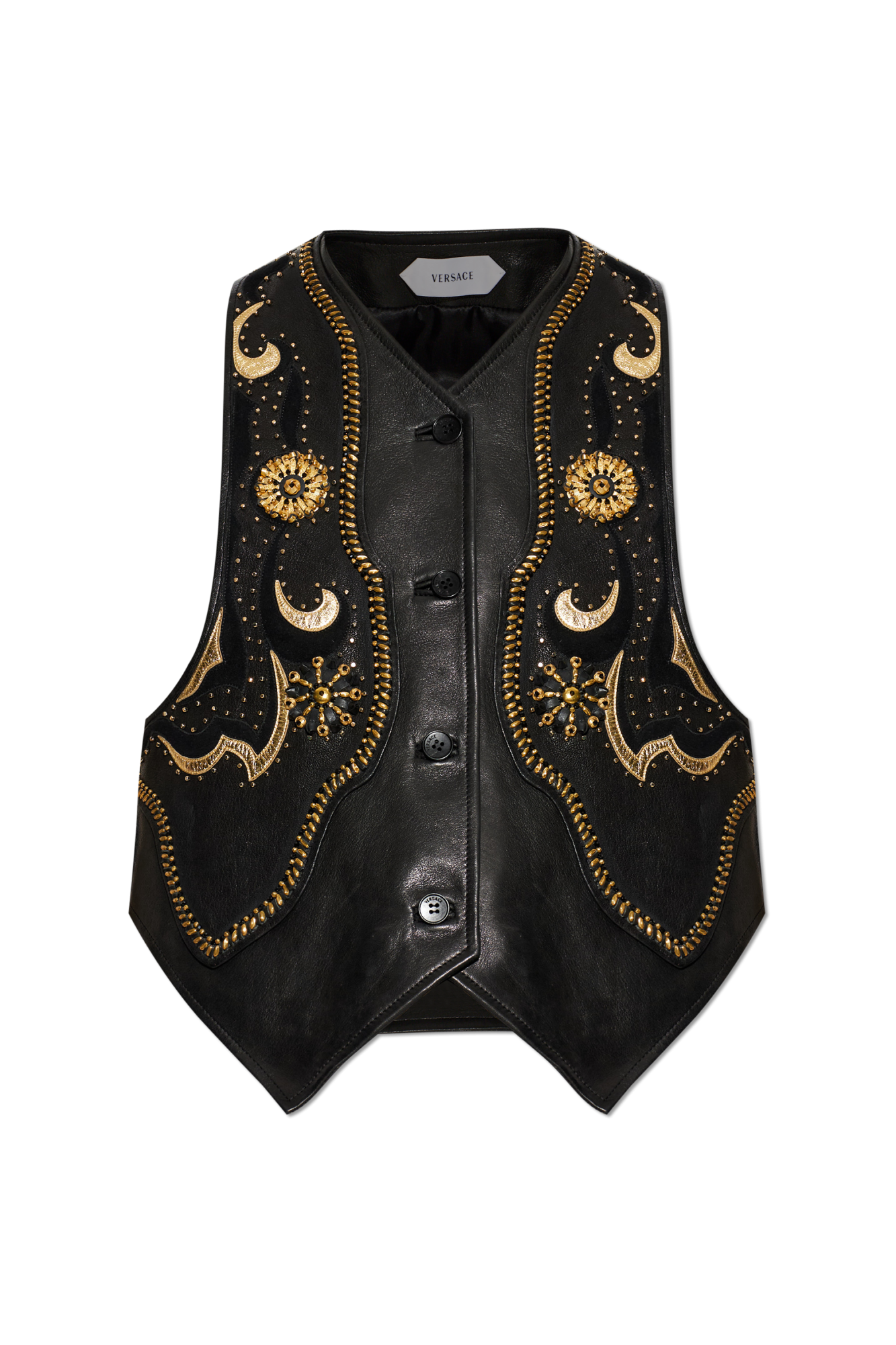 Versace Leather vest with studs | Women's | Vitkac
